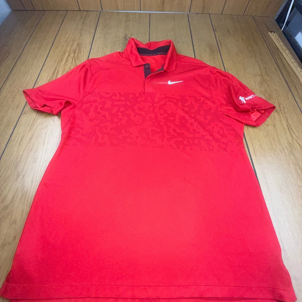 Nike Tiger Woods Dri-FIT ADV Golf Polo Red Paynes‎ Valley DR5327-687 Mens M